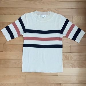 3.1 Phillip Lim Pink and White Short Sleeve Tee
